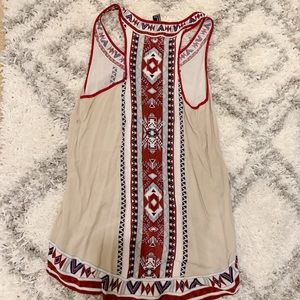 Tribal tank top from forever 21, high low style